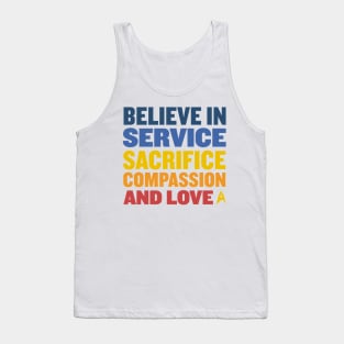 Starfleet Believe in Service Sacrifice Compassion and Love Tank Top